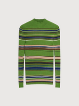 Alaania New Stripes Ivy Green Longsleeve | Armedangels