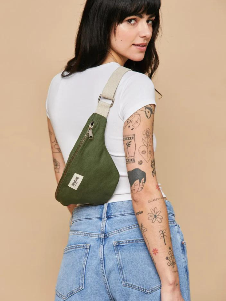 Belt Bag Olivia Olive In Organic Cotton | Hindbag