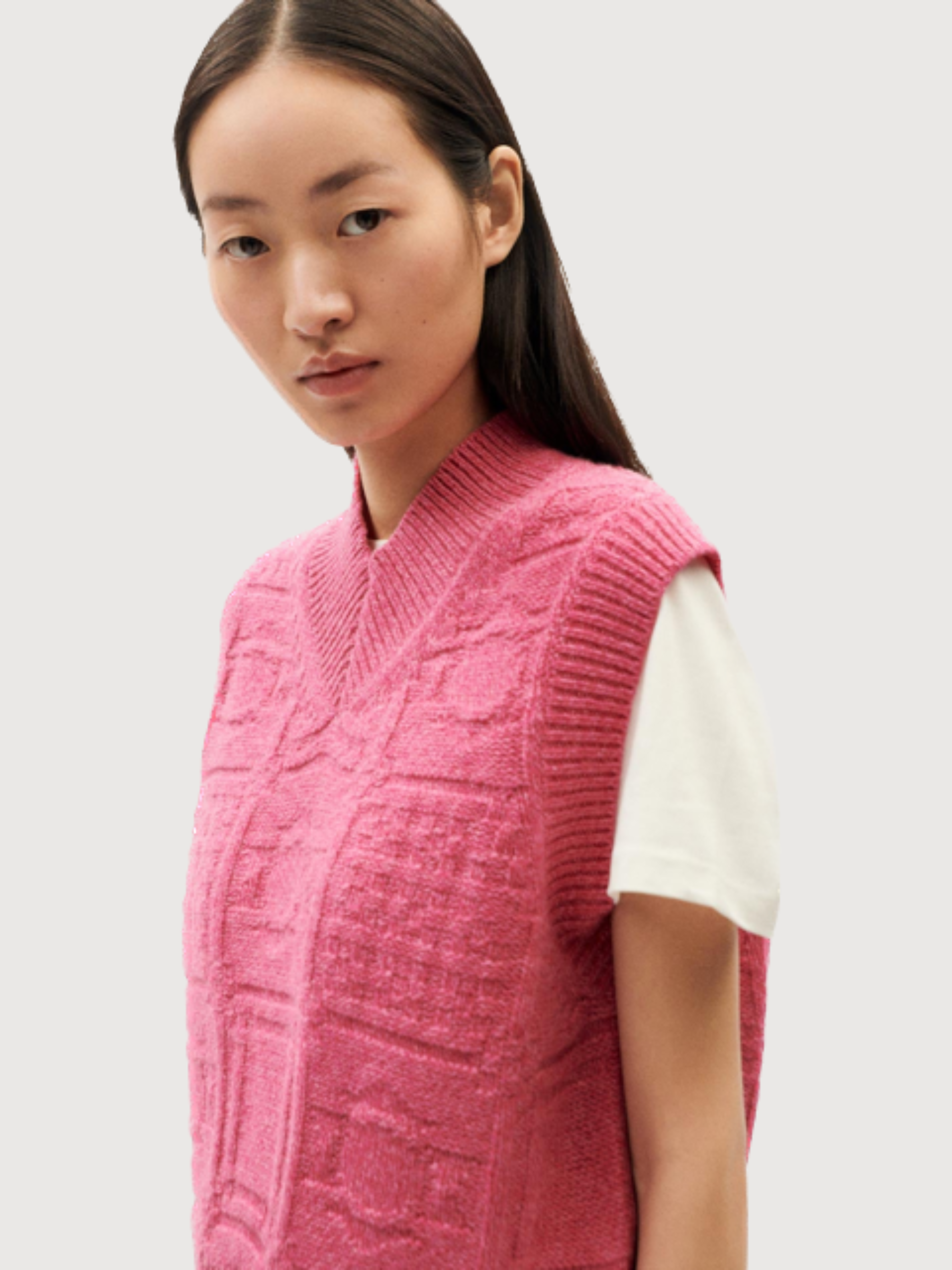 Mica Gilet a maglia rosa | Thinking Mu