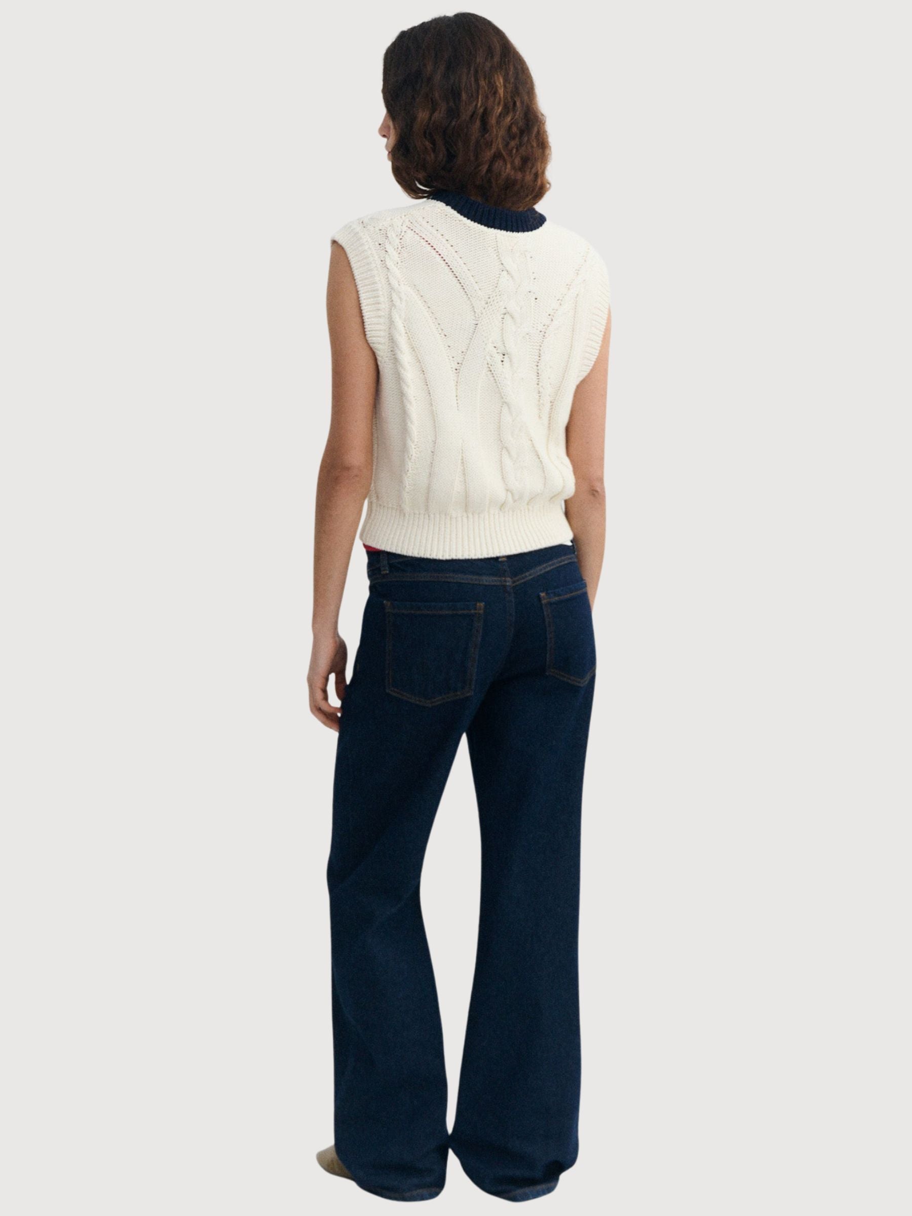 Aria Strickweste in Ecru für Damen | Thinking Mu