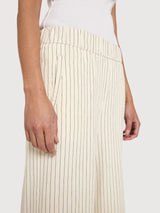 Gestreifte Hose Weiß/Schwarz aus Baumwolle | Lanius