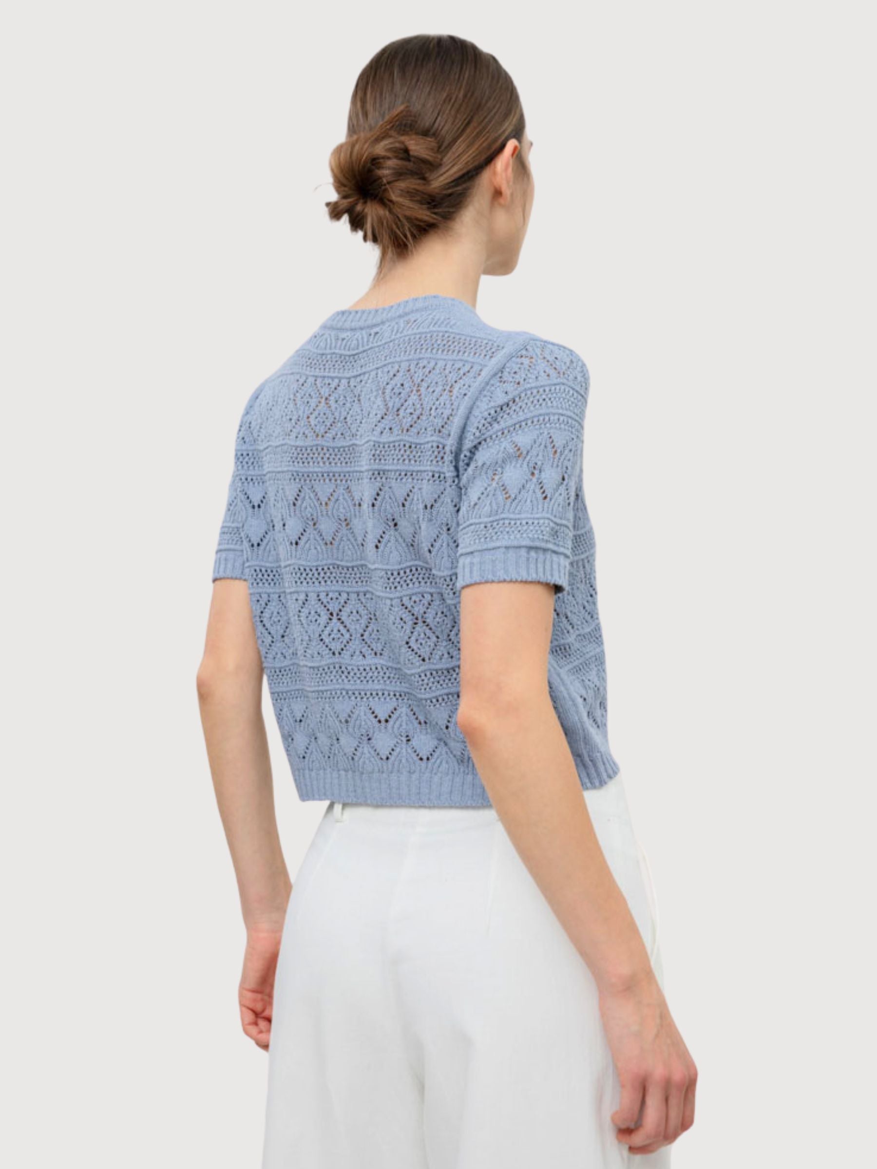 Neda Maglia Cotone Blue Indigo | RIFÒ