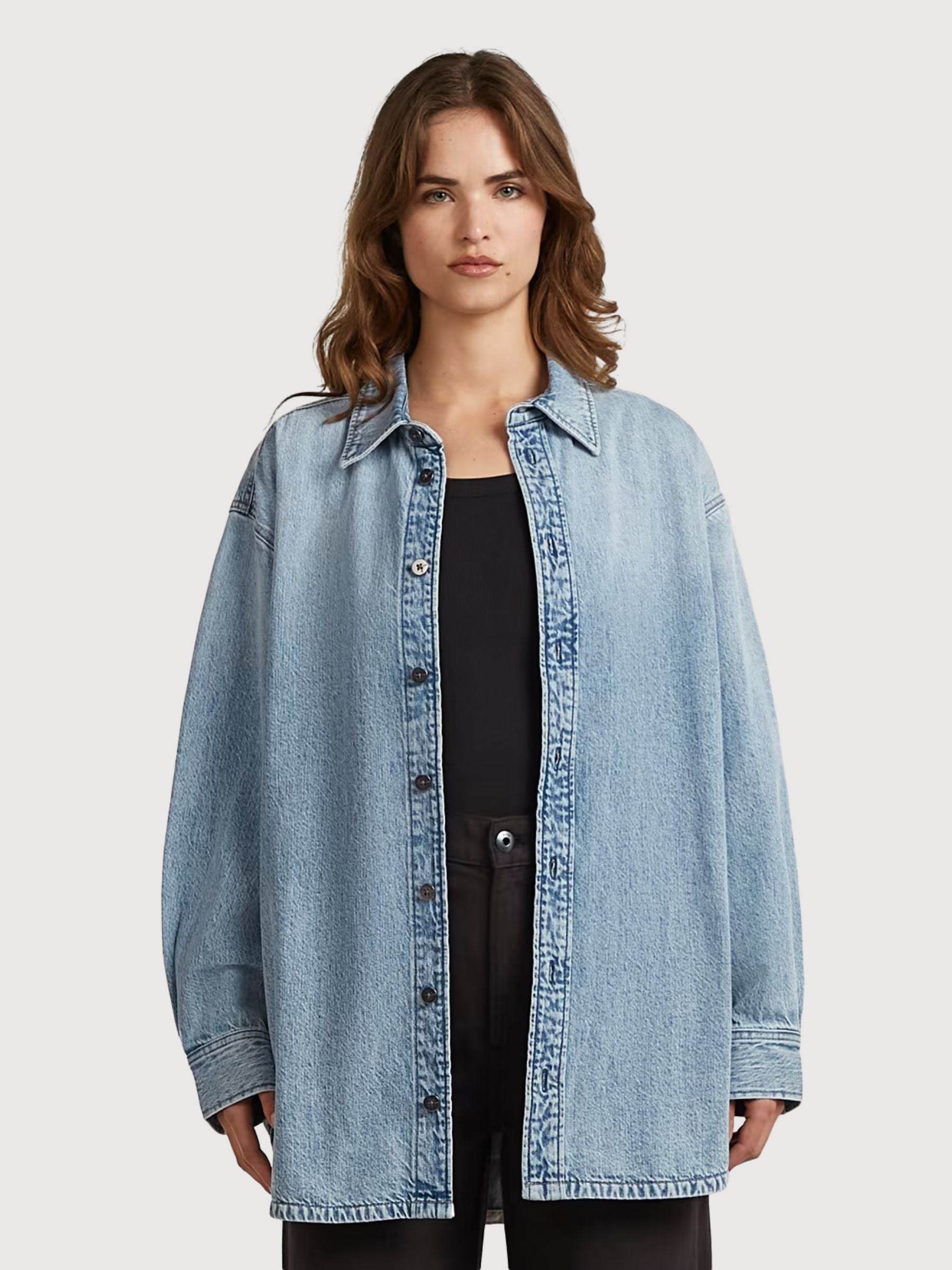 Overshirt Maxi Woman Sun Faded Cloud | G-Star