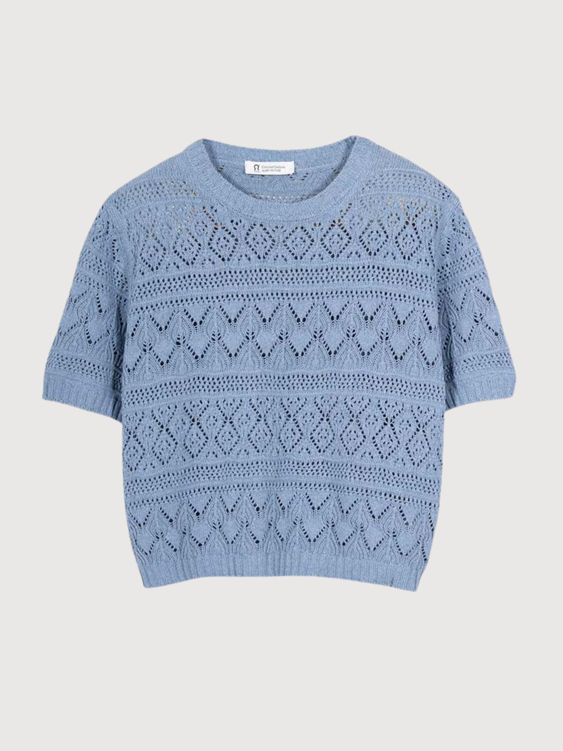 Neda Maglia Cotone Blue Indigo | RIFÒ