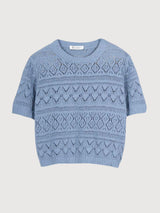 Neda Maglia Cotone Blue Indigo | RIFÒ