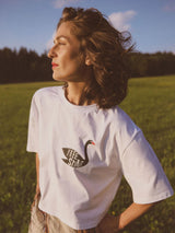 T-shirt Statement Oversize Off White in Cotton | Lanius