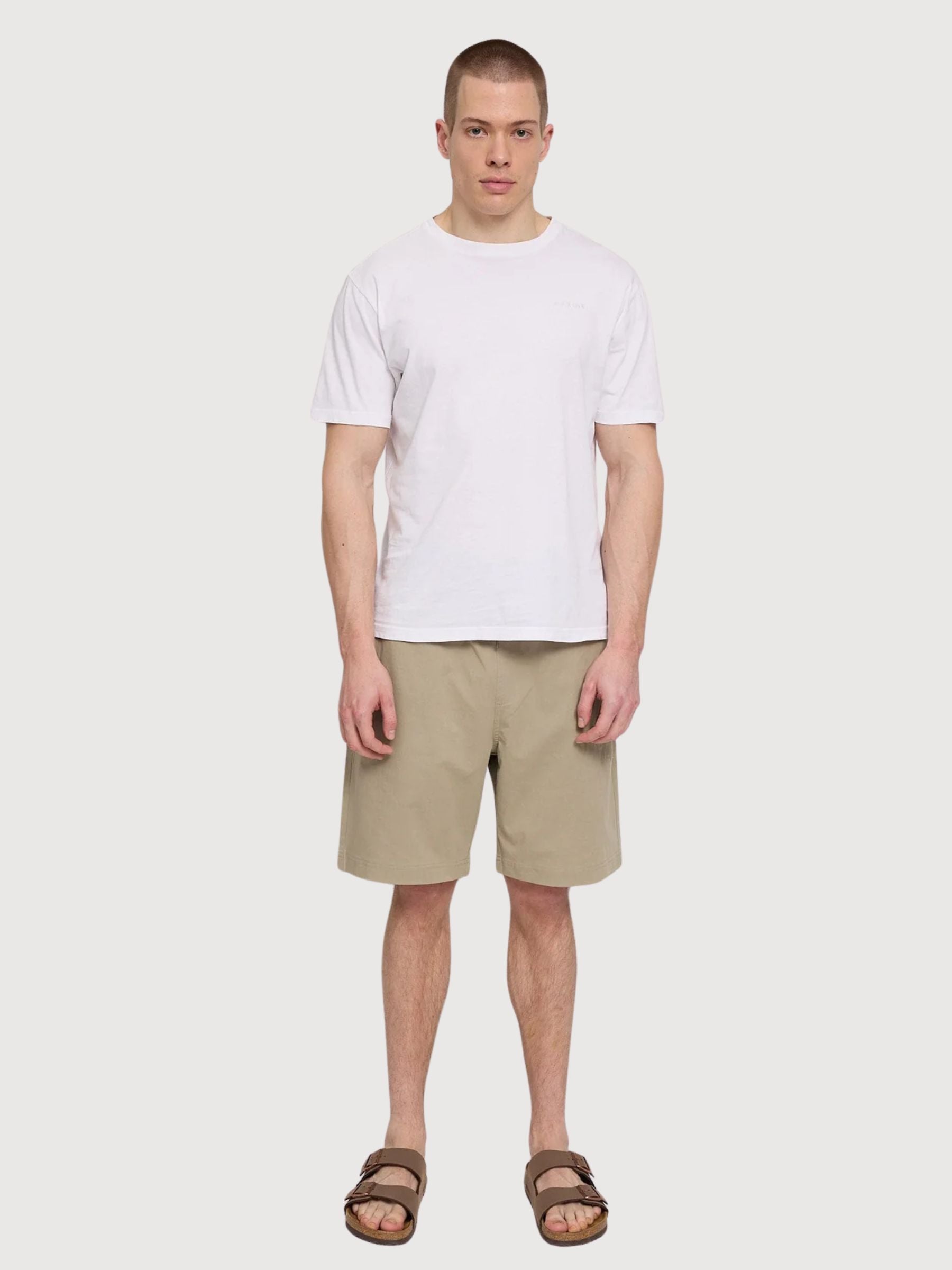 Shorts Pull-On Man LightKhaki Gots Cotton | Mazine