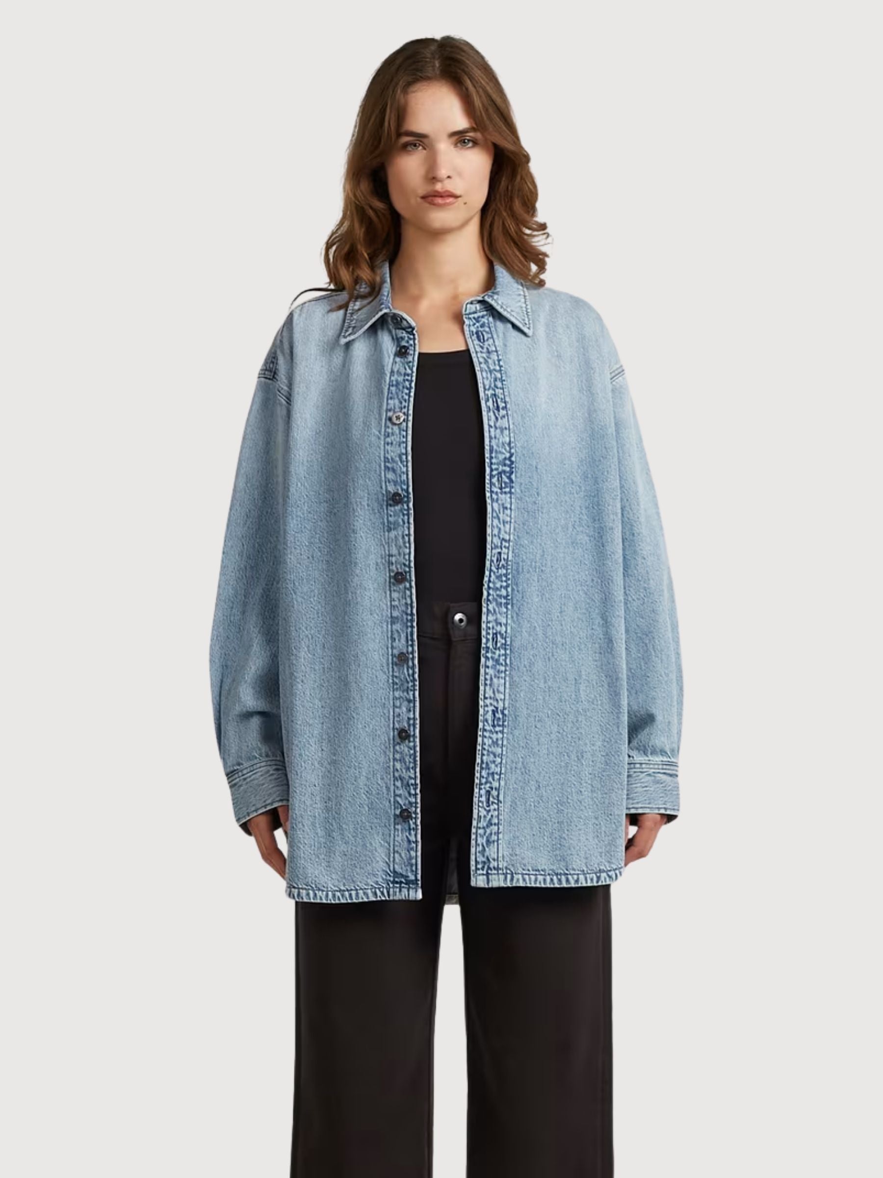 Overshirt Maxi Woman Sun Faded Cloud | G-Star