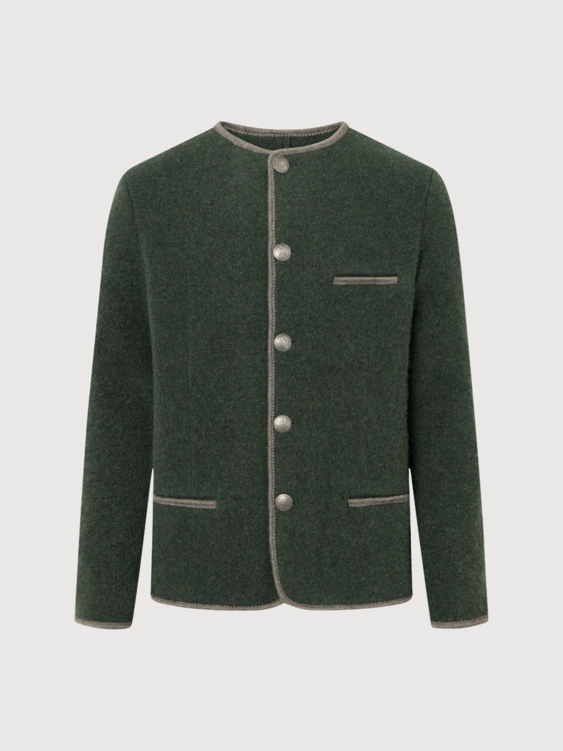 Jacket Brunhard Wool Green Dark | Stapf