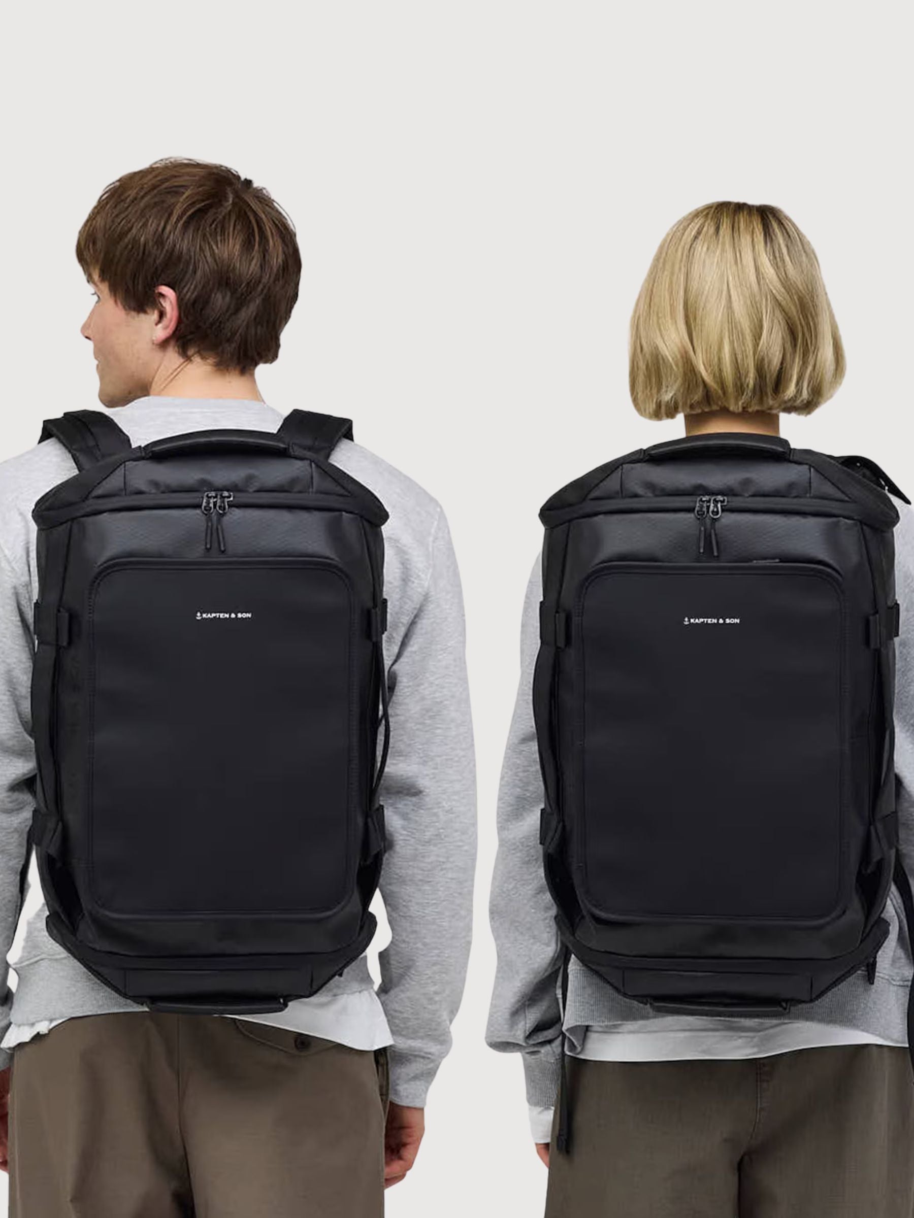 Backpack Lisbon Duffle Small Black | Kapten & Son