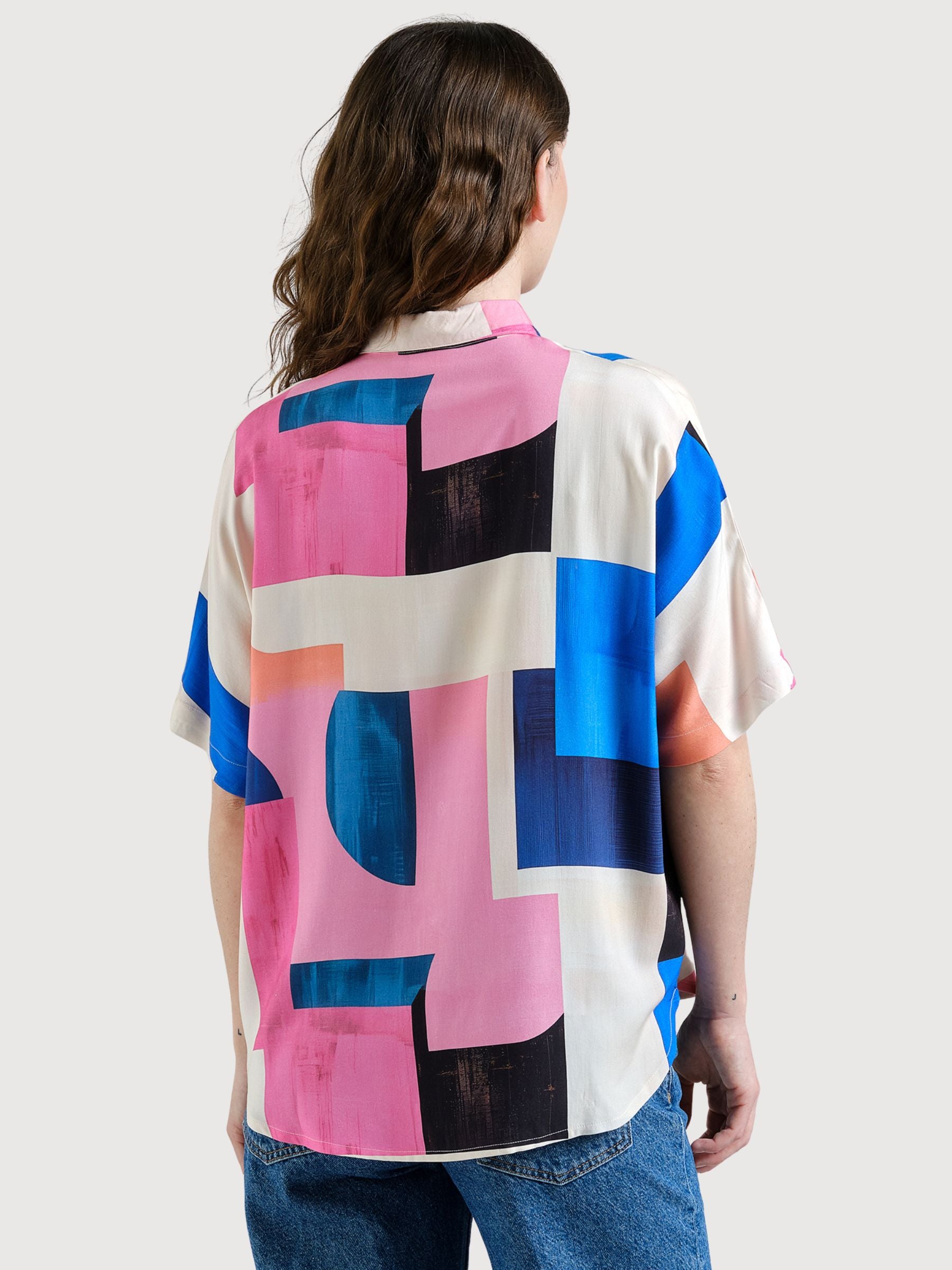 Maglietta Alsvik Abstract Block Multicolor | Dedicated