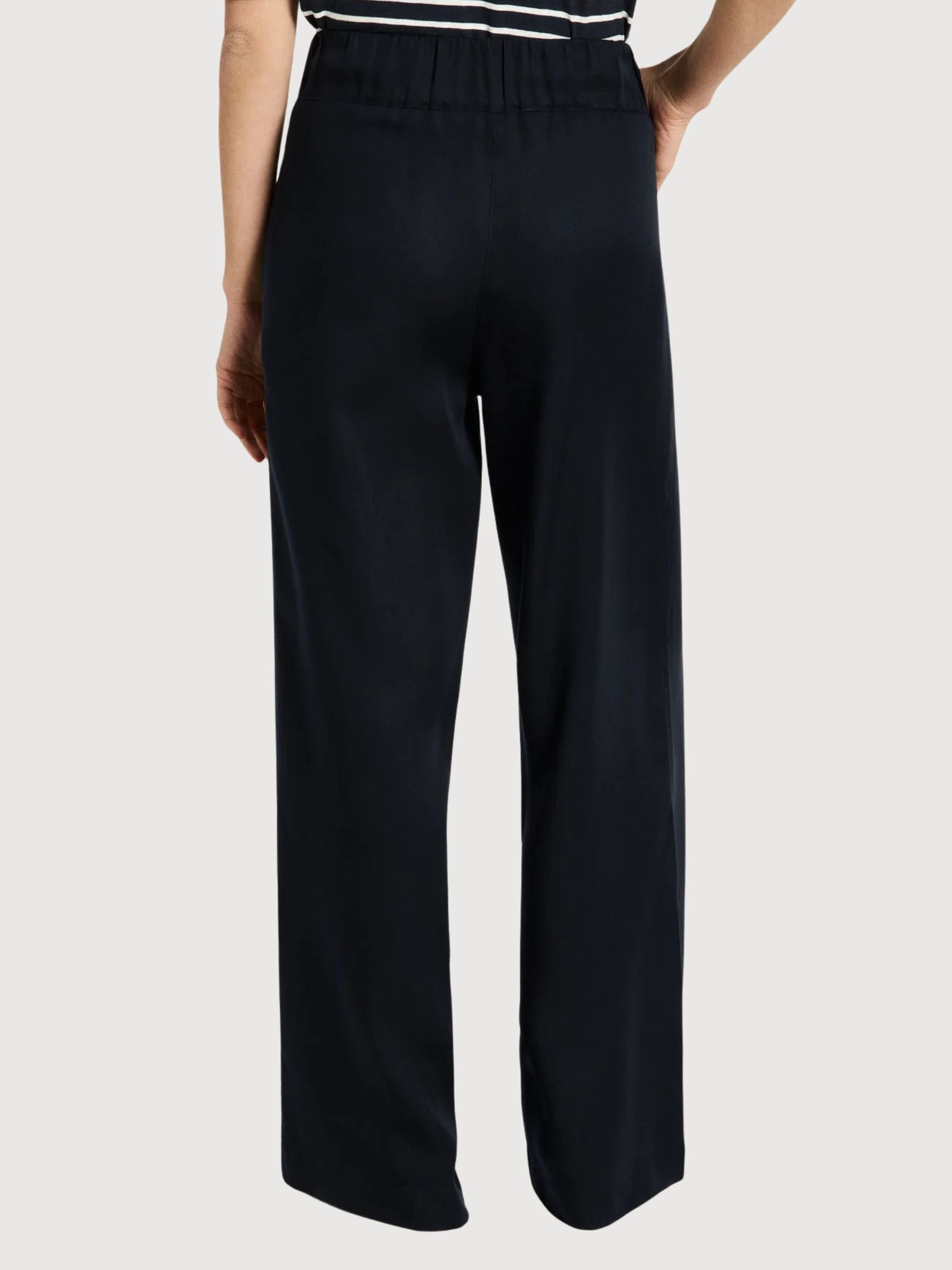 Trouser Wide Leg Midnight Woman Lyocell | Lanius