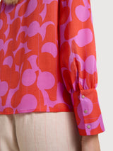 Shirt with Print Coral Tencel | Lanius