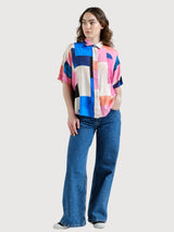 Maglietta Alsvik Abstract Block Multicolor | Dedicated