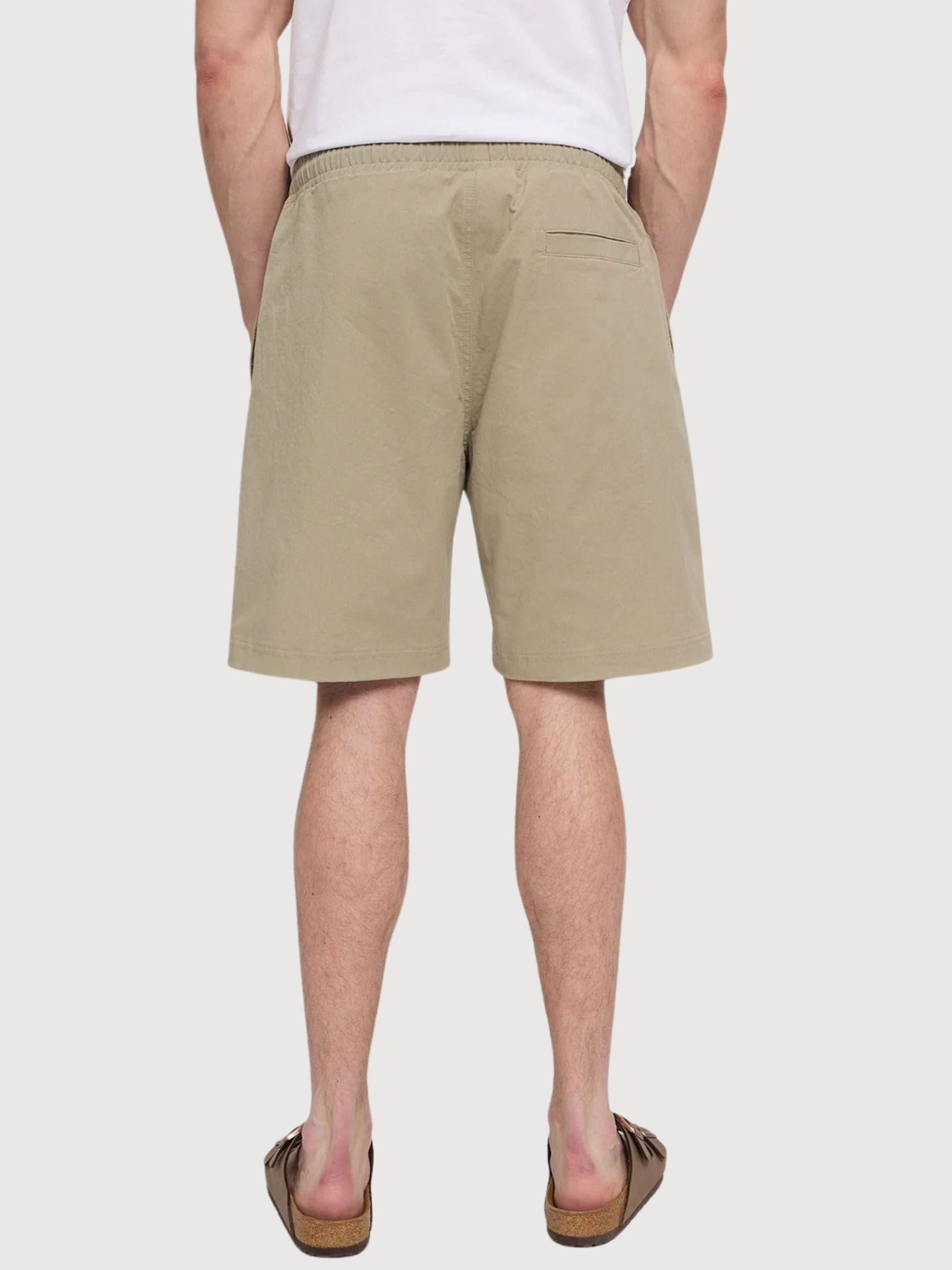 Shorts Pull-On Man LightKhaki Gots Cotton | Mazine
