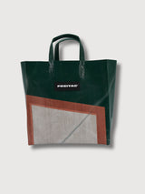 Sonny Shoppers Bag Green/Multicolor in usate Truck Tarps | Freitag