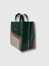 Sonny Shoppers Bag Green/Multicolor in usate Truck Tarps | Freitag