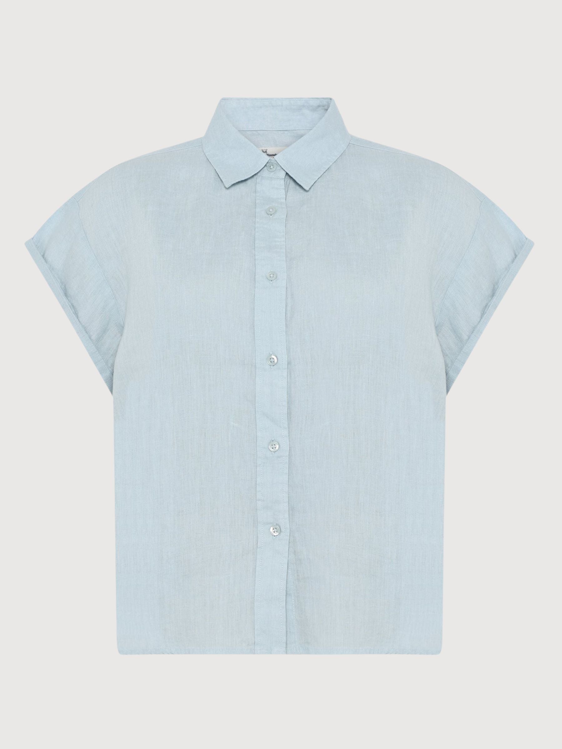 Camicia a maniche corte in lino ASTER, pieghevole | Knowledge Cotton Apparel