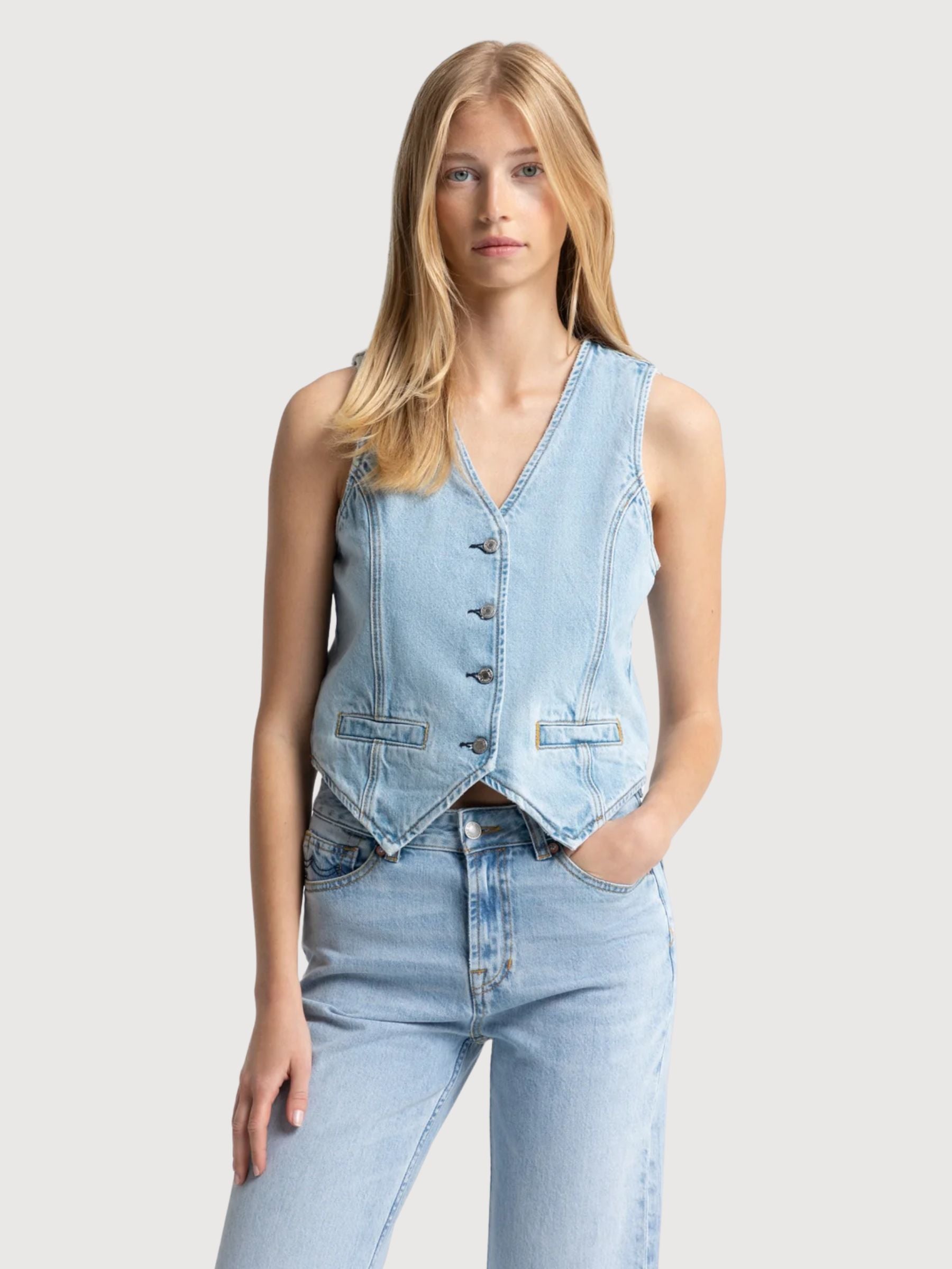 Gilet Brunheld Donna Blu Reef | Kings Of Indigo
