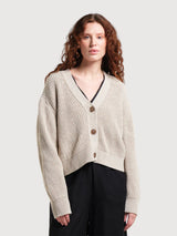 Strickjacke Kanan Pearl Whirte | Dedicated