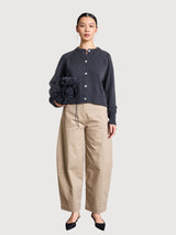 Cardigan Sivia Grau Damen Baumwolle | Jan N June