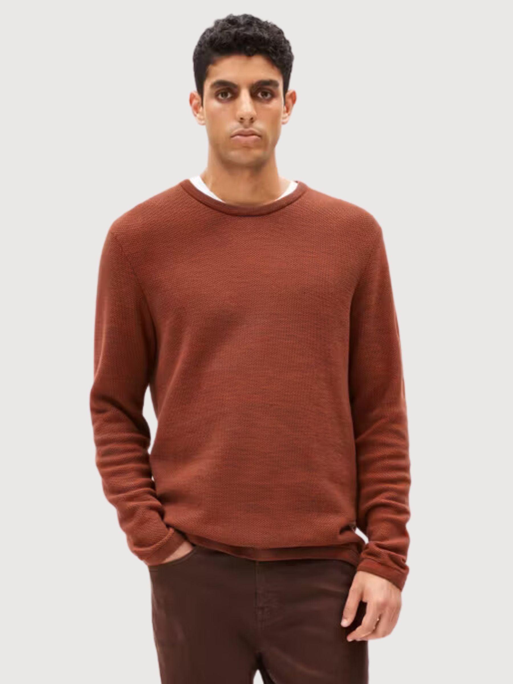 Tolaa Pullover Braun Herren | Armedangels