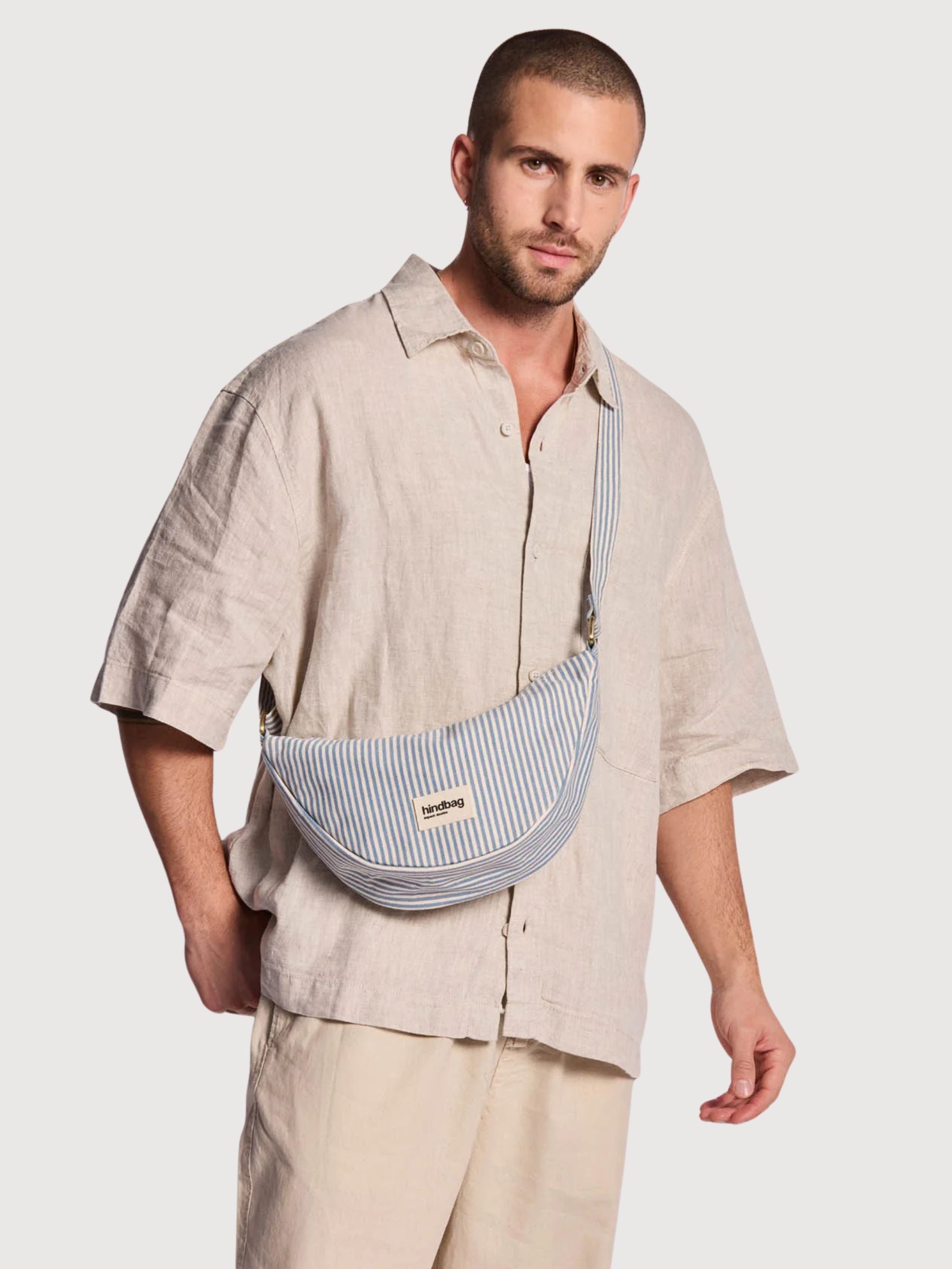 Bag Andrea Rayures Bleu | Hindbag