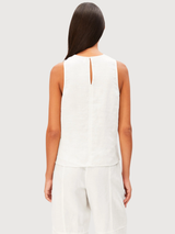 Camicetta Top Lino Puro Bianca | Armedangels