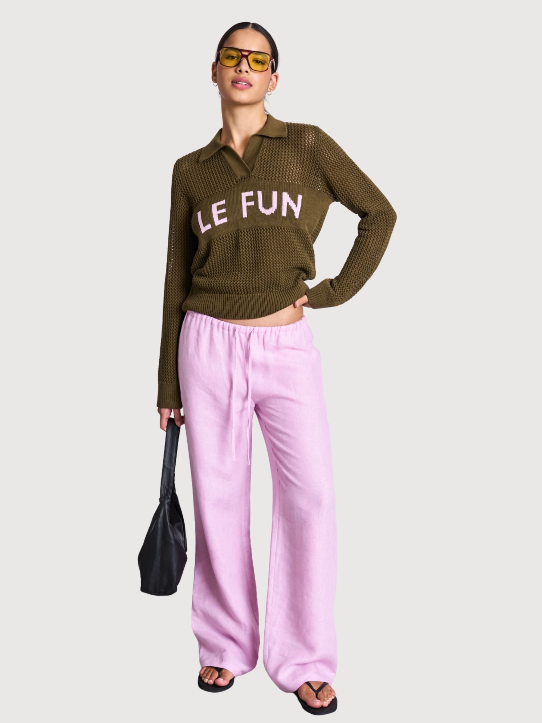SJOV Light Pink Linen Trousers | Jan N June