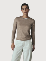 Milo Knit Woman Dark Sand Melange | Ecoalf