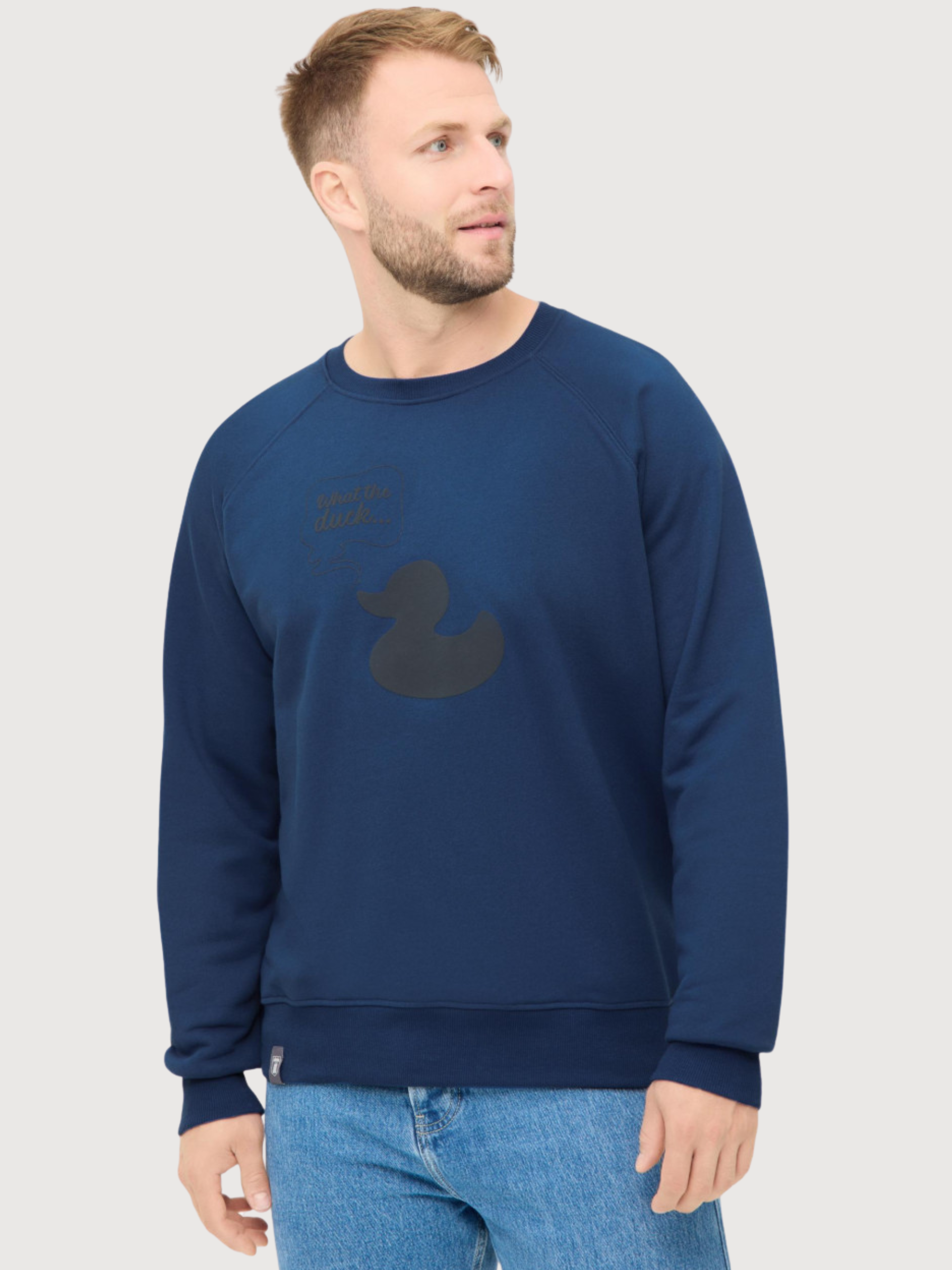 Sweatshirt What The Duck Navy Peony Man | Derbe