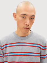 Sweater Loukaa Stripe Silver Melange | Armedangels