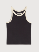 Top Harriet Navy Pannacota Contrast | Thinking Mu