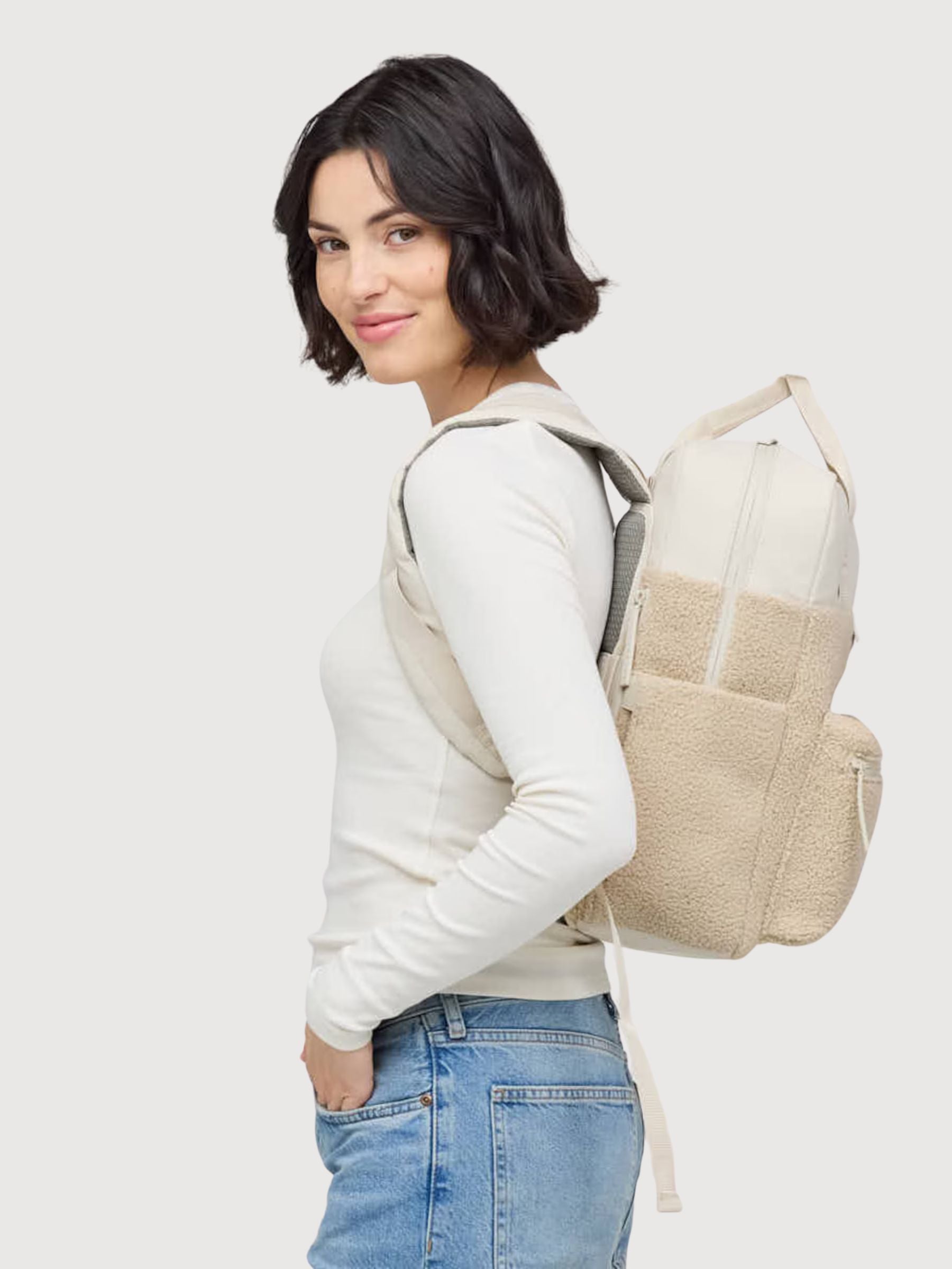 Backpack Bergen Pro Fleece Beige | Kapten & Son