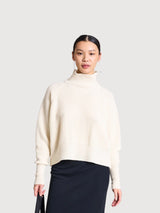 Ola White Damenpullover aus Wolle | Jan N June
