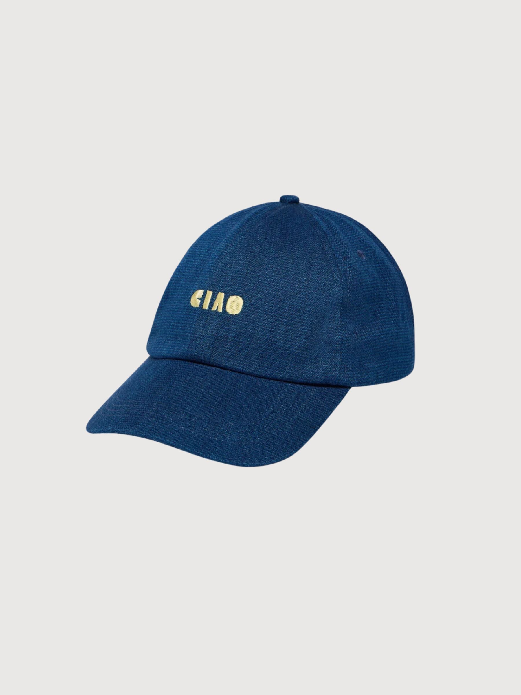 Cap Denim Blue Denim Cotton/Hemp | Lanius