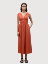 Long Dress Bornite Orange in TENCEL™ | Ecoalf