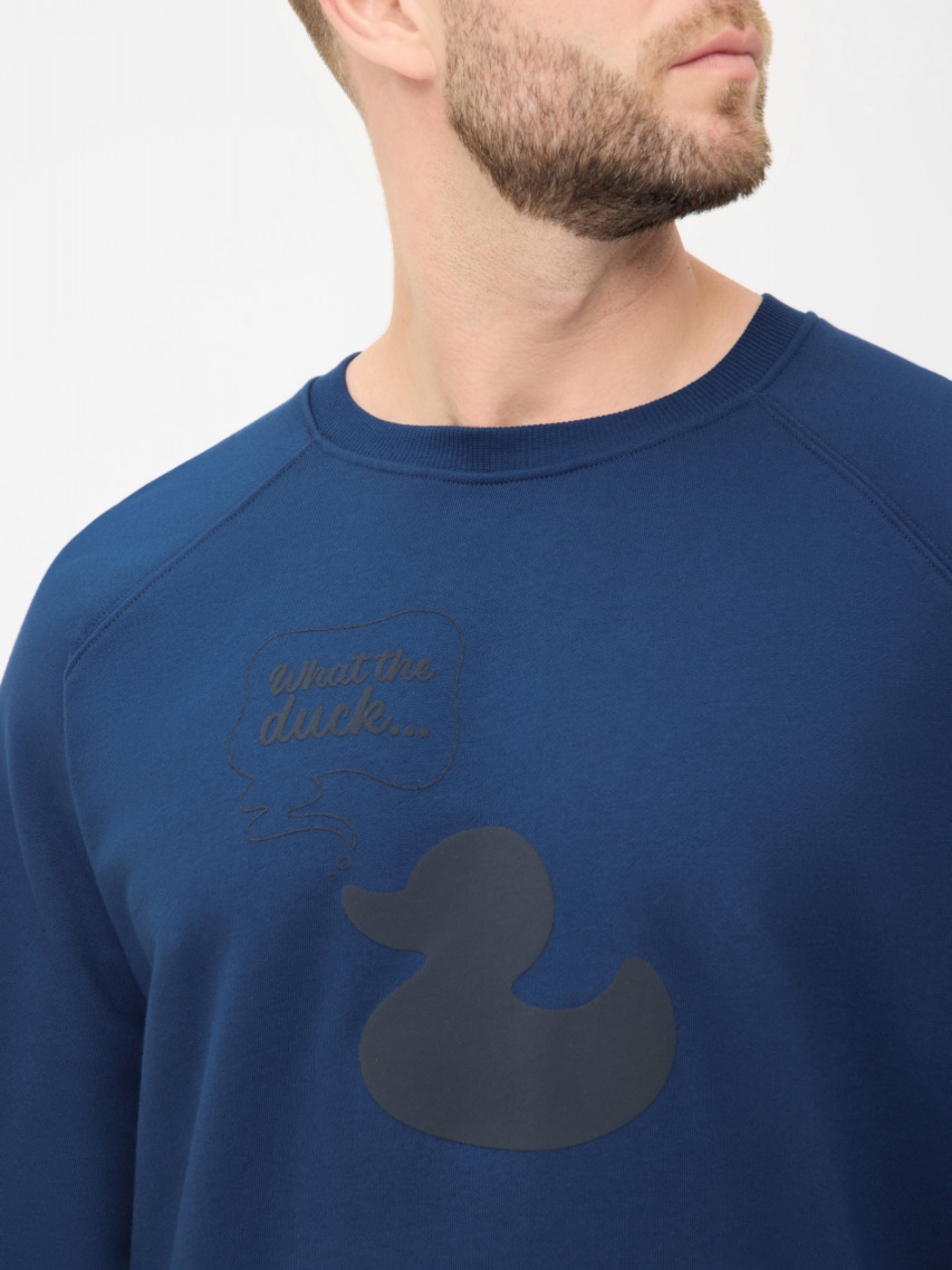 Sweatshirt What The Duck Navy Peony Man | Derbe