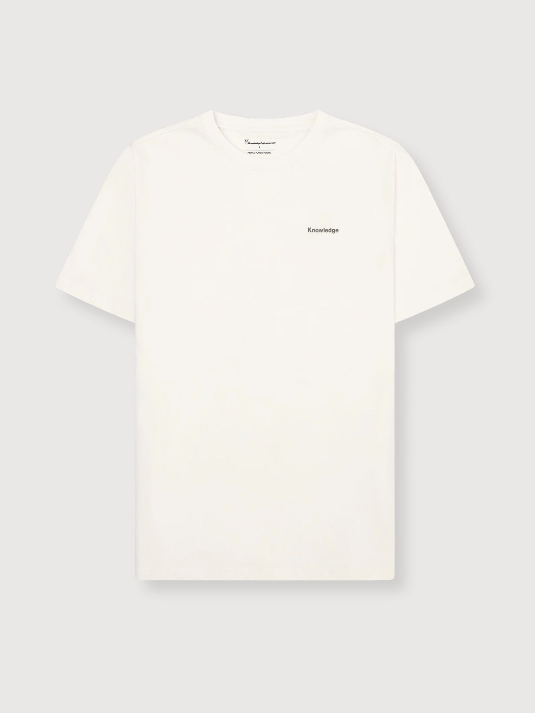 T-Shirt mit regenerativem Bio-Baumwoll-Rückendruck | KNOWLEDGE COTTON APPAREL