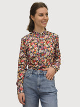 Damen Hemd mit Blumenmuster F0538 | Re-Do-It