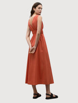 Long Dress Bornite Orange in TENCEL™ | Ecoalf