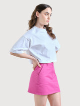 Skirt Riala Violet Pink Gots Cotton | DEDICATED