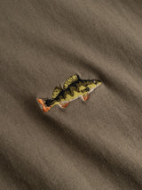 Stockholm Perch Embroidered T-shirt | DEDICATED