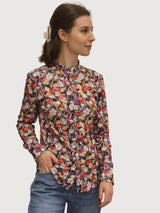 Damen Hemd mit Blumenmuster F0538 | Re-Do-It