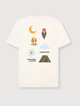 T-Shirt mit regenerativem Bio-Baumwoll-Rückendruck | KNOWLEDGE COTTON APPAREL