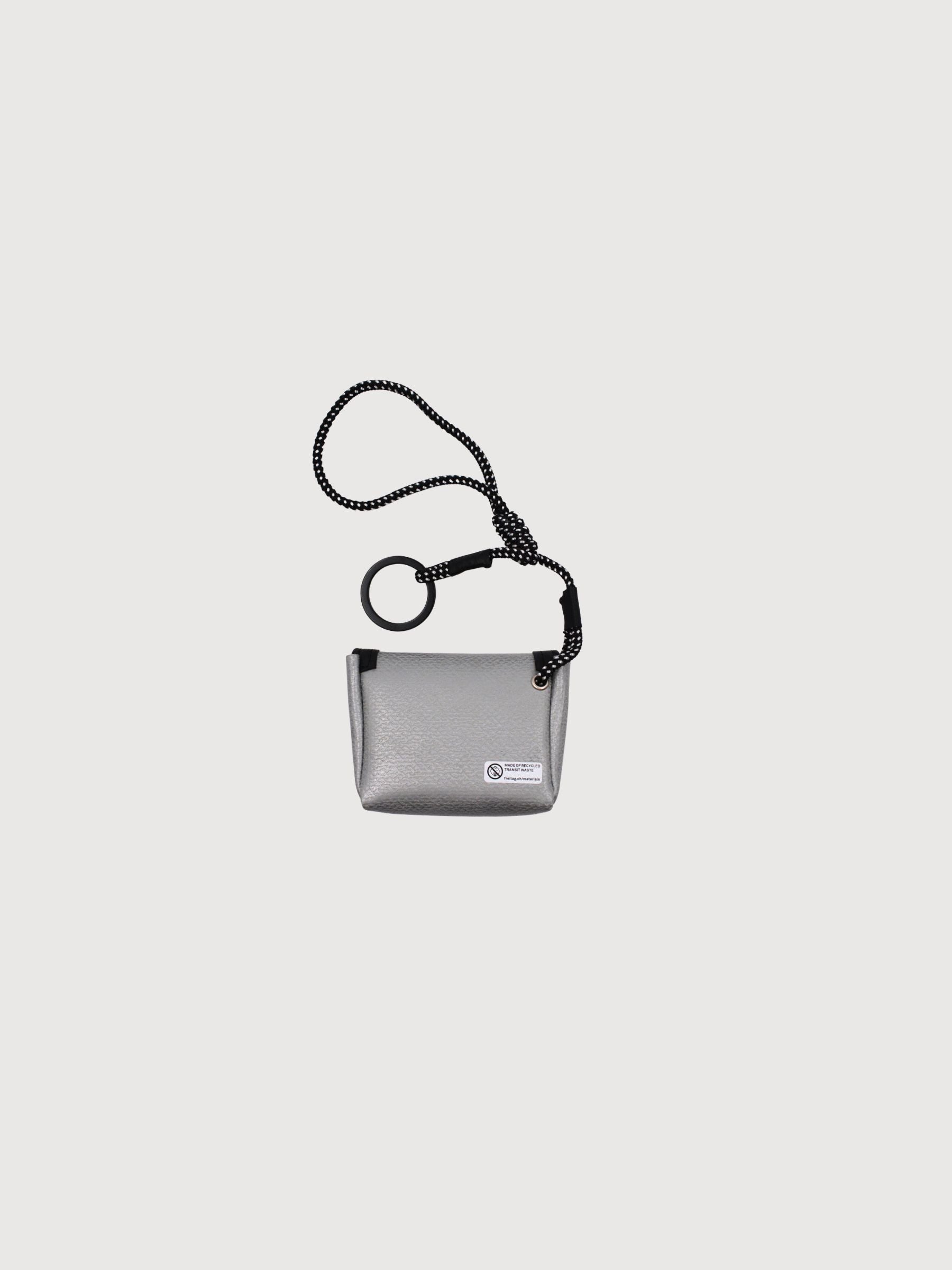 Key Holder Mini Messenger Silver/Blue | Freitag