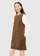 Kord-Minikleid mit Rundhalsausschnitt Amberwood | ARMEDANGELS