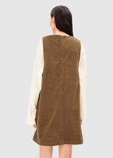 Kord-Minikleid mit Rundhalsausschnitt Amberwood | ARMEDANGELS