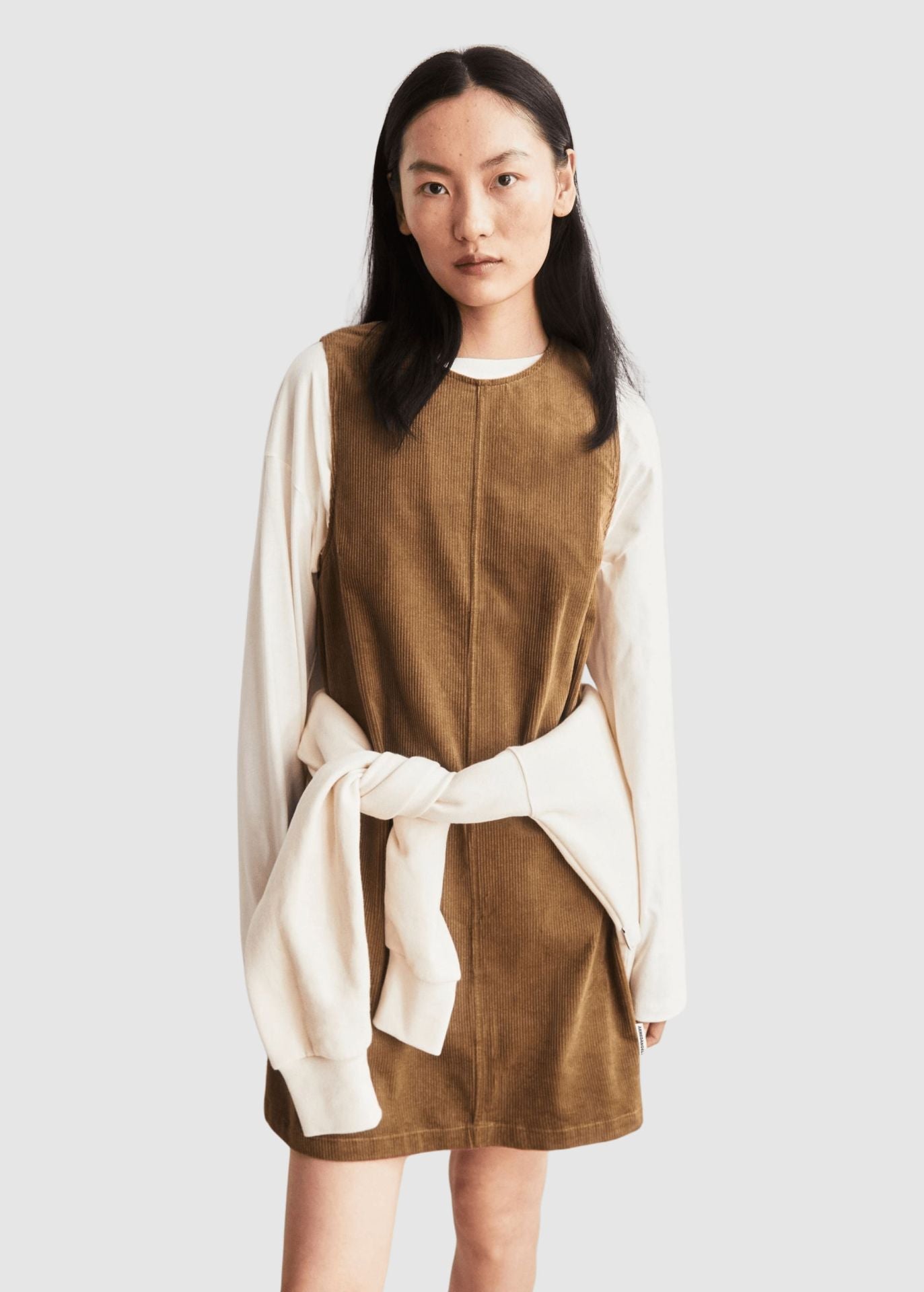 Kord-Minikleid mit Rundhalsausschnitt Amberwood | ARMEDANGELS