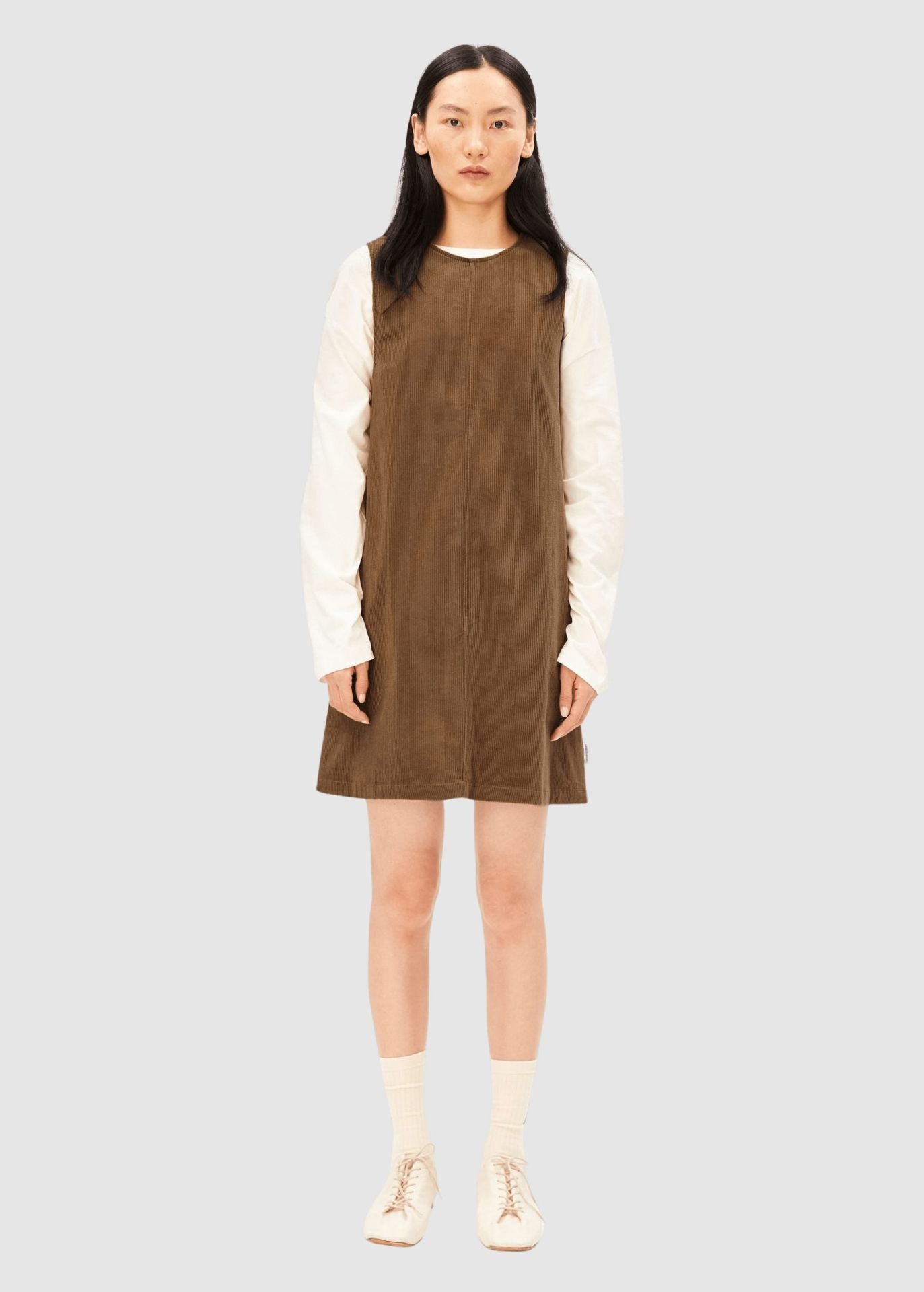 Kord-Minikleid mit Rundhalsausschnitt Amberwood | ARMEDANGELS